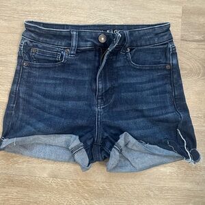 American Eagle stretch jean shorts, size 0